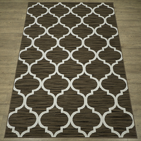 Российский прямой бежевый ковер лайла де люкс 15846